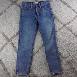 Madewell button-fly 9th High-Rise skinny jeans women's size 25P